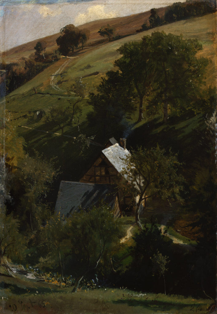 Hugo Becker, Haus am Hang (Bergisches Land), 1865, Kunstpalast, Düsseldorf, Dauerleihgabe der K ...