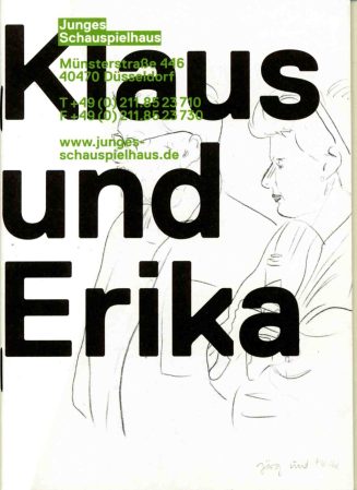 Programmheft zu "Klaus und Erika" von Lucas Svensson. Düsseldorf, 31.5.2012 (2011/2012).