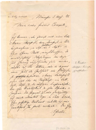 Brief von Ernst Förster