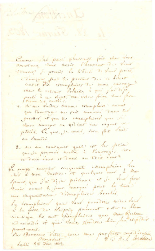 Brief von Jean Pierre Ancillon