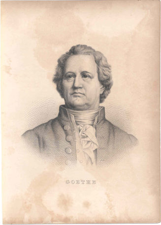 Porträt von Johann Wolfgang von Goethe (Stahlstich)