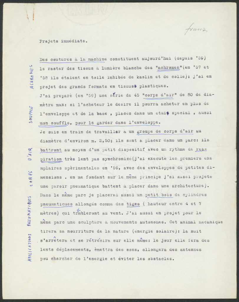 Text "Projets immédiats"