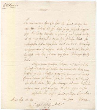 Brief von Karl Ludwig von Woltmann