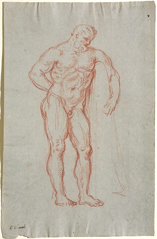 Giacinto Calandrucci (Künstler*in), Studie nach der Gestalt des Herkules Farnese, 17. Jahrhundert