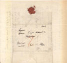 Adresse des Briefes von Lorenz Chrysanth Edler von Vest