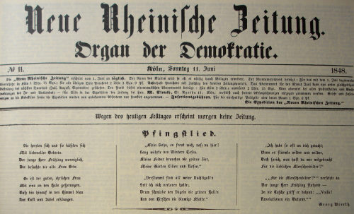 Pfingstlied von Ferdinand Freilgrath
Provenienz: Heinrich-Heine-Institut