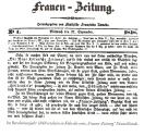 Titelseite der Frauen-Zeitung
Provenienz: Literaturportal der Literaturkommission für Westfale ...