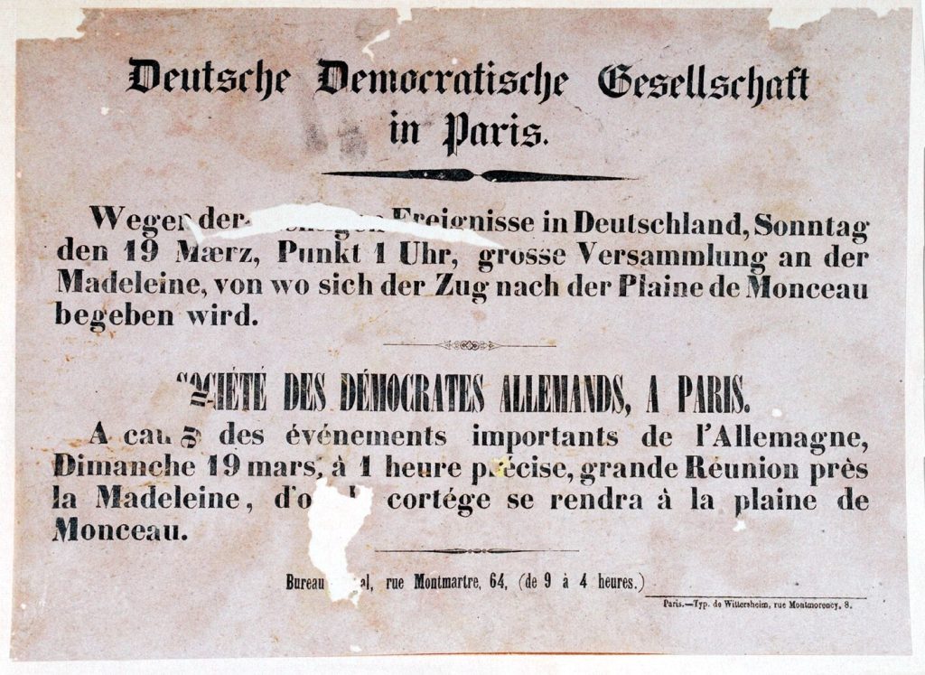 Deutsche Demokratische Gesellschaft in Paris
Heinrich-Heine-Institut, Bildarchiv, Sammlung Kro ...