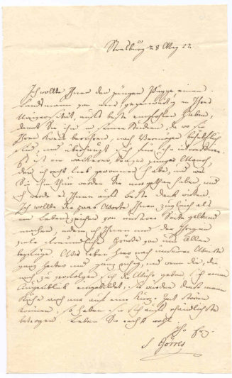 Brief von Joseph von Görres