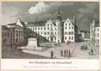 Der Marktplatz zu Düsseldorf um 1835