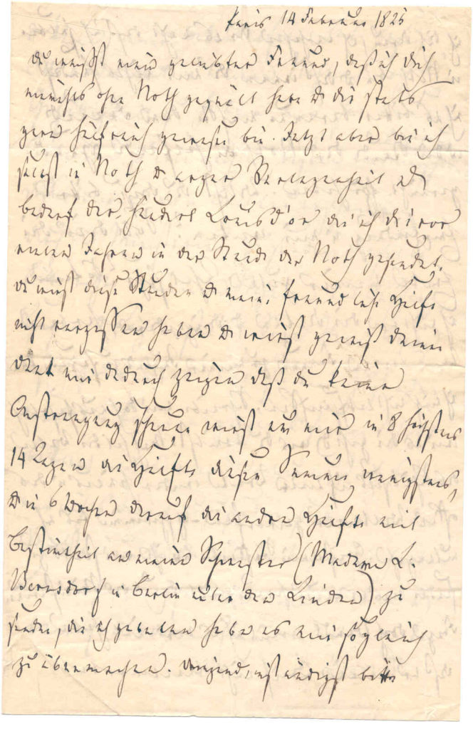 Brief von Johann Ferdinand Koreff