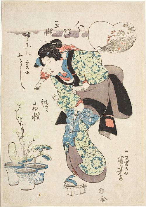 Utagawa Kuniyoshi (Künstler*in), Mutter und Kind | Aus der Serie Die fünf Opfertiere im Stil unserer Tage , Um 1835