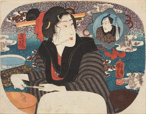 Utagawa Kuniyoshi (Künstler*in), Sie passen ideal zueinander | Aus der Serie Spiegel der Liebe , Um 1848