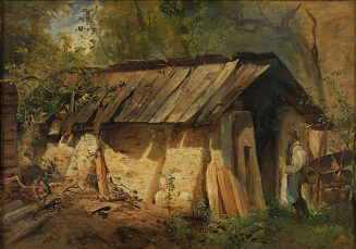 Julius Rollmann, Hütte im Sonnenschein, 1859, Kunstpalast, Düsseldorf, Dauerleihgabe der Kunsta ...