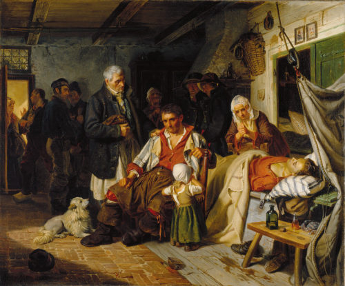 Henry Ritter, Der ertrunkene Fischersohn (Lotsensohn), 1844, Kunstpalast, Düsseldorf, Inv.-Nr.  ...