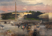 Oswald Achenbach, Piazza del Popolo, 1895, Kunstpalast, Düsseldorf, Inv.-Nr. M 4156