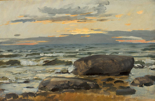 Eugène Dücker, Meeresstrand, Kunstpalast, Düsseldorf, Dauerleihgabe der Kunstakademie Düsseldor ...