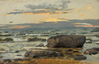 Eugène Dücker, Meeresstrand, Kunstpalast, Düsseldorf, Dauerleihgabe der Kunstakademie Düsseldor ...