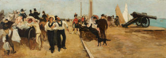 Gabriel Nicolet, Strandpromenade, um 1900, Kunstpalast, Düsseldorf, Inv.-Nr. M 4132