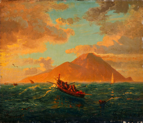 Andreas Achenbach, Blick auf den Stromboli, Studie, 1846, Kunstpalast, Düsseldorf, Inv.-Nr. M 4 ...