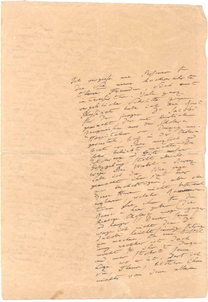 Brief von Alexander von Humboldt