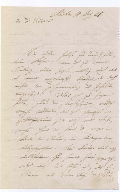 Brief von Heinrich Stieglitz