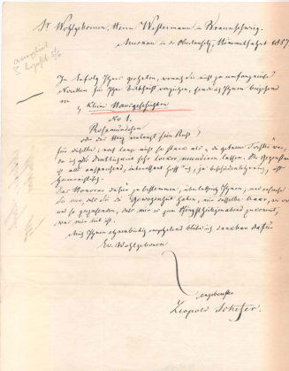 Brief von Leopold Schefer