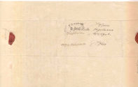 Adresse des Briefes von Karl Beck