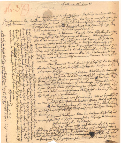 Brief von Friedrich Fouqué de la Motte