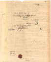 Adresse des Briefes von Friedrich Fouqué de la Motte