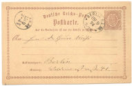 Adresse der Postkarte von Johann Jacoby