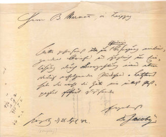 Brief von Johann Jacoby