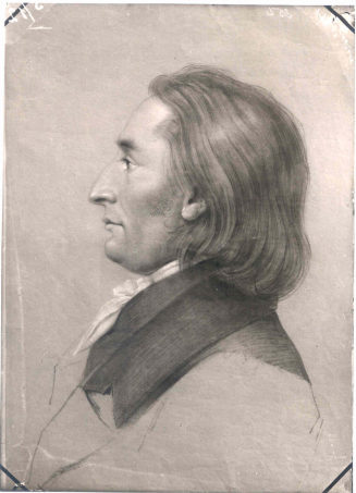 Porträt von Johann Peter Eckermann (Foto einer Porträtzeichnung, aus dem Goethe Nationalmuseum  ...