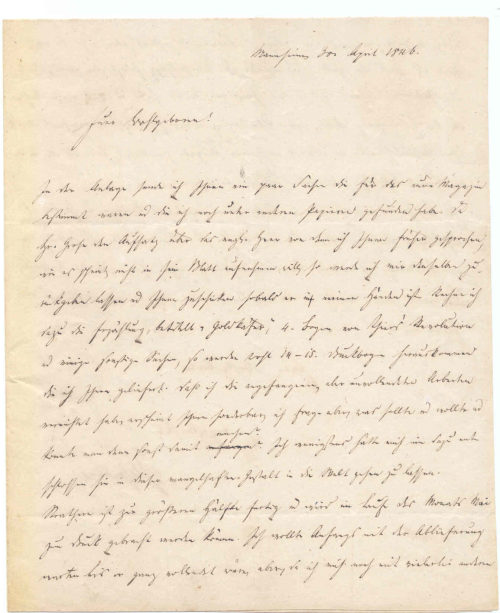 Brief von Ernst Elsenhans
