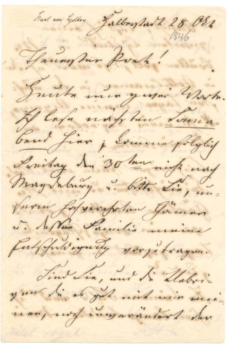 1.Seite des Briefes von Karl von Holtei