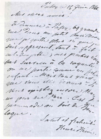 Brief von Heinrich Heine