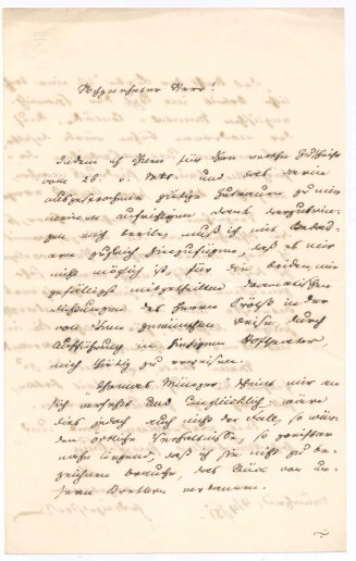 Brief von Franz Freiherr von Dingelstedt