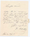 Brief von Salomon Hermann Ritter von Mosenthal