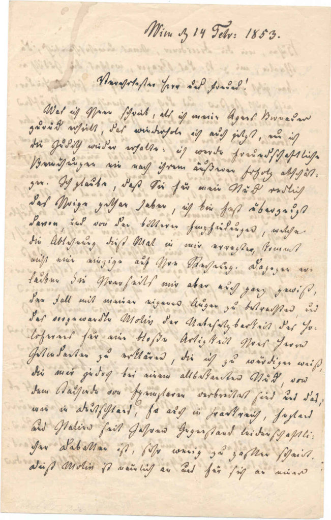 Brief von Friedrich Hebbel