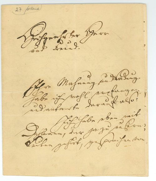 1.Seite des Briefes von Ernst Moritz Arndt