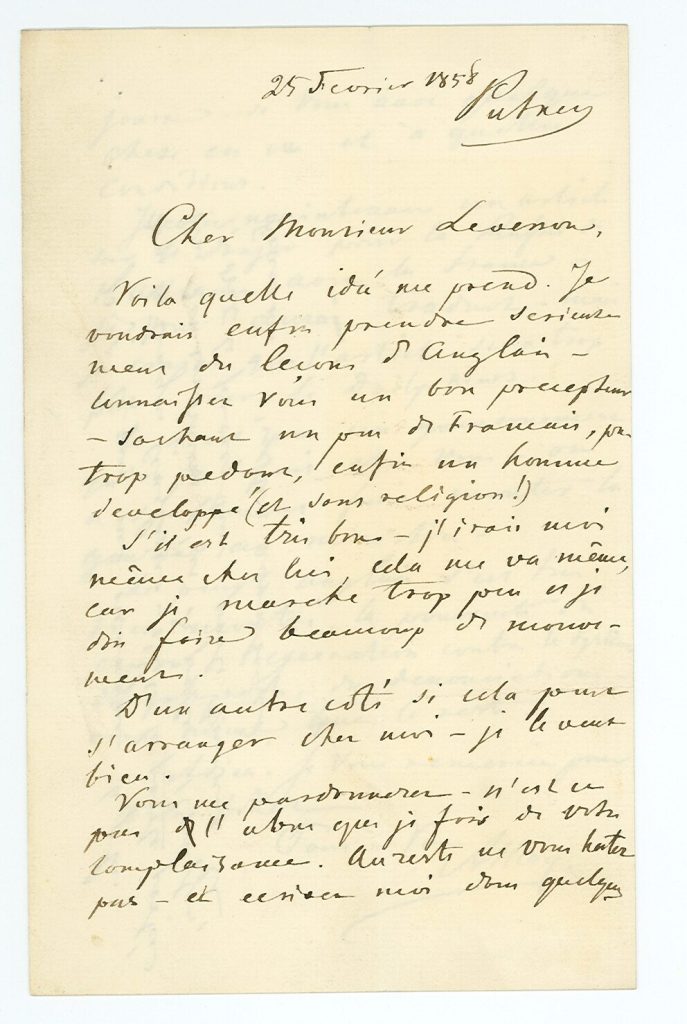 Brief von Alexander Herzen