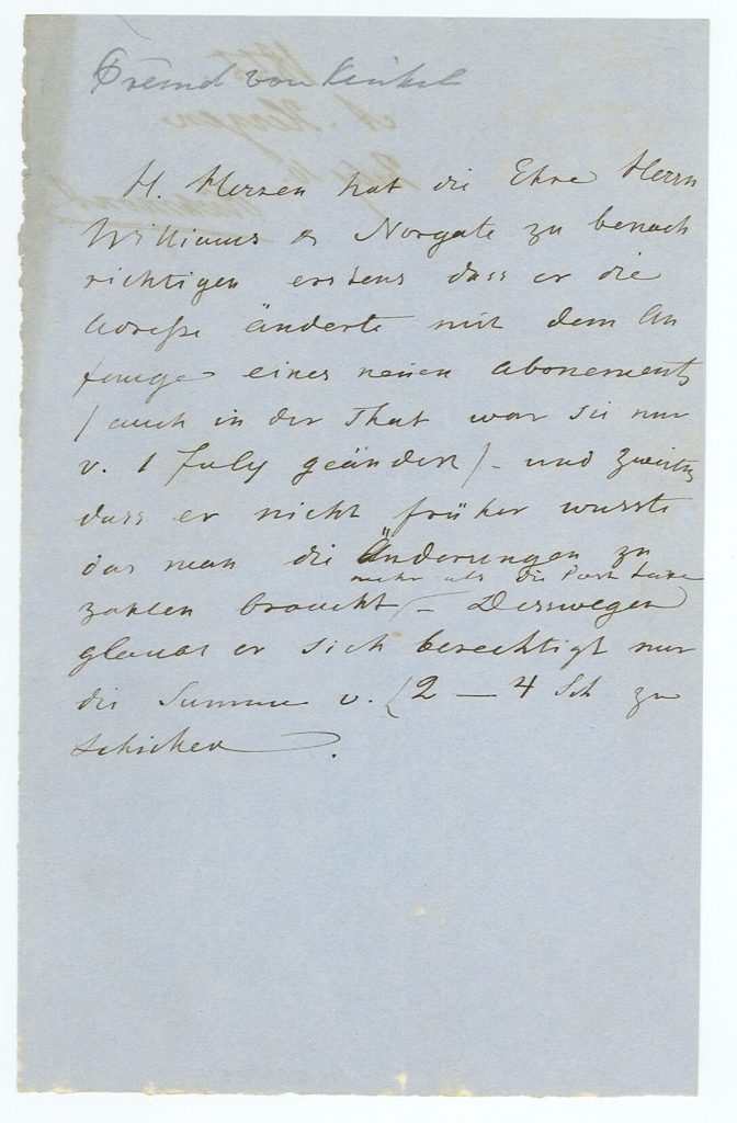 Brief von Alexander Herzen