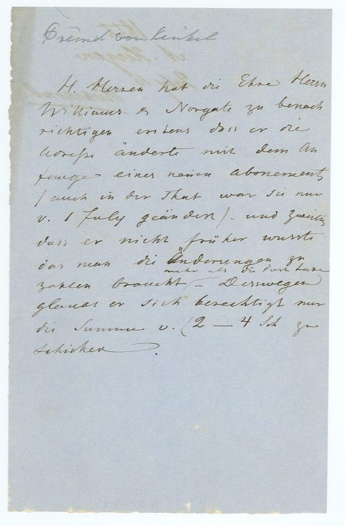 Brief von Alexander Herzen