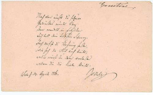 Gedicht von Joseph Christian Freiherr von Zedlitz