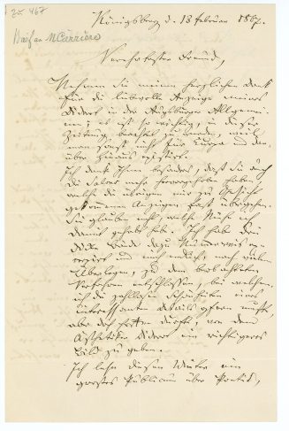 Brief von Karl Rosenkranz