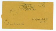 Adresse des Briefes von Adolf Stahr