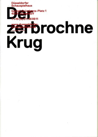 Programmheft zu "Der zerbrochene Krug" von Heinrich von Kleist. Düsseldorf, 6.10.2012 (2012/201 ...